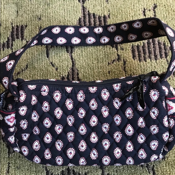 Vera Bradley Handbags - Vera Bradley Black with Red Paisley Shoulder Bag